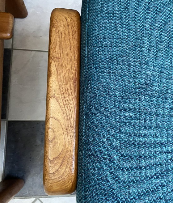 Fauteuil et repose-pieds en teck danois à dossier haut, par HS Denmark, années 1970 – Chaises & fauteuils (photo 7 of 14)