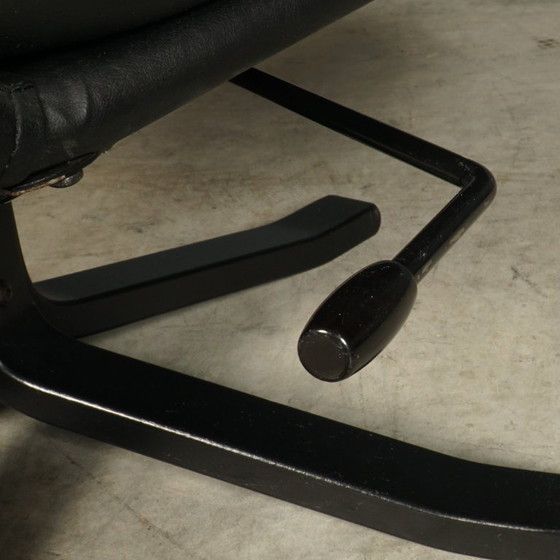 Image 1 of Vintage Unico draaifauteuil met hocker – jaren 70