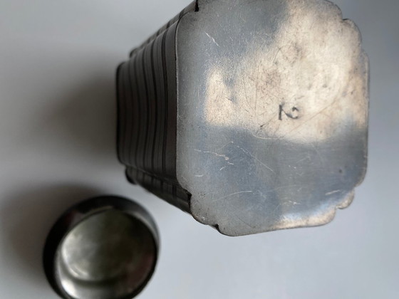 Image 1 of Antichi contenitori da tè in peltro – XIX secolo – set di 2