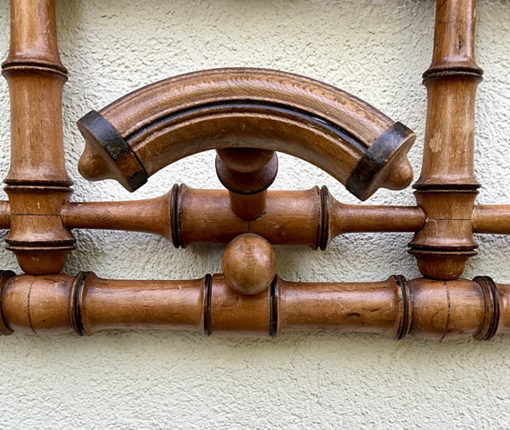 Appendiabiti da parete francese in finto bambù, fine XIX secolo – Wood (photo 5 of 6)