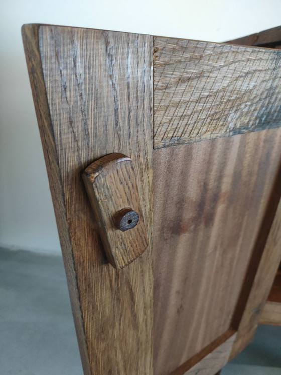 Image 1 of Vintage 'Medieval Brutalist Style' Bijzettkastje nachtkastje