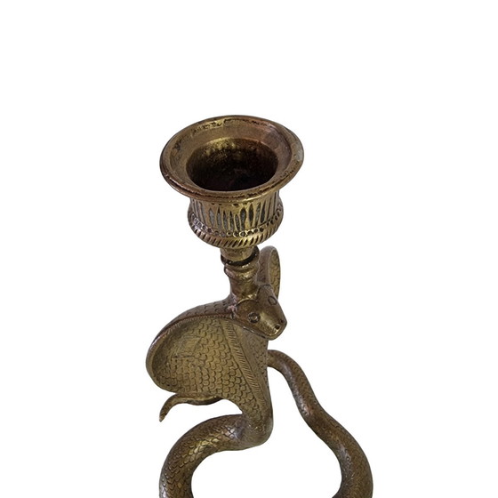 Image 1 of Chandelier vintage Cobra en laiton