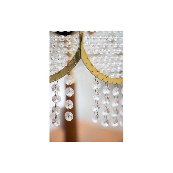 Image 1 of Vintage table lamp in metal and crystal by Nara gaufré, Italy