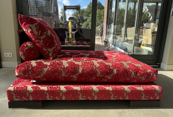 Chaise longue Flexform con rivestimento Designer Guild. – Leather, Metal (photo 6 of 6)