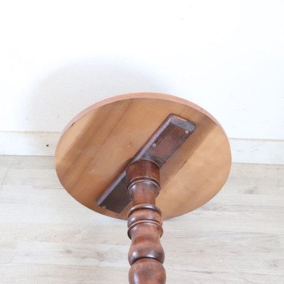 Image 1 of Vintage Pedestal Table in Walnut, Italy 1990s