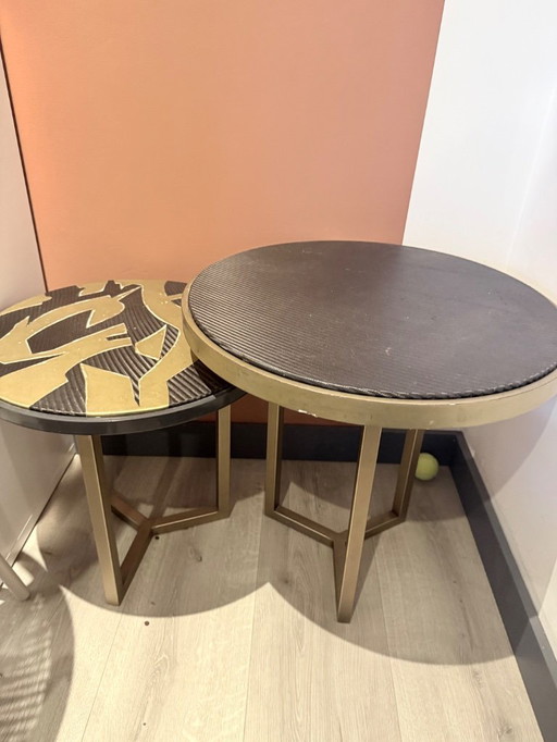 2 Romeo abstract side tables by Chiara
