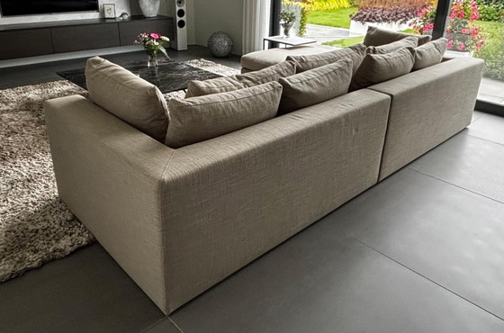 Meridiani Lewis Modular Sofa with Ottoman, Textile, Beige (photo 3 of 5)