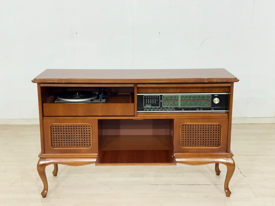Image 1 of Chippendale Vintage Music Cabinet / Chest of Drawers / Mid-Century Sideboard / 1960s