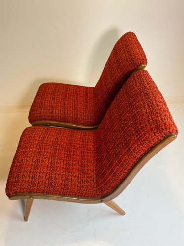 Jens Risom Poltrona Lounge Chair Anni '40 '50 Rosso Boucle Vostra Knoll – Poltrone (photo 13 of 38)