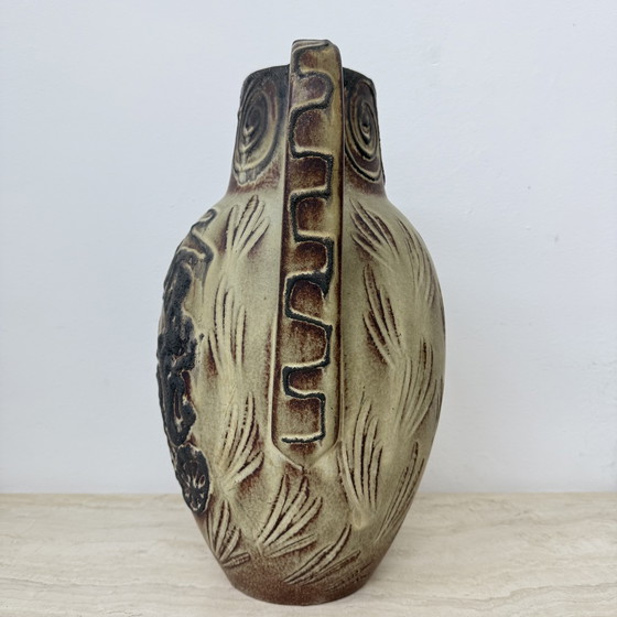 Image 1 of Vaso vintage Scheurich della Germania Ovest con decorazione a forma di cavallo, anni '70