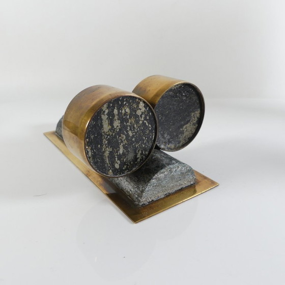 Image 1 of Vintage Saulo Sulitjelma Noorwegen wandkaarshouder, Brutalistische stijl, jaren 60