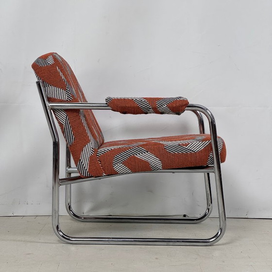 Image 1 of Bauhaus-Style Reupholstered Armchairs, 1990s