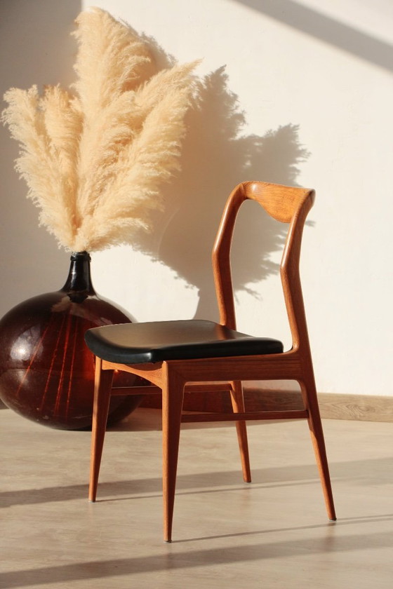 Image 1 of Set of 6 Vintage Scandinavian Teak Chairs – 1960s