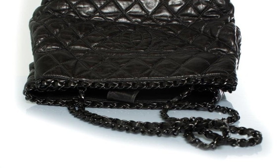 Image 1 of Chanel, quilted chain me tote in black