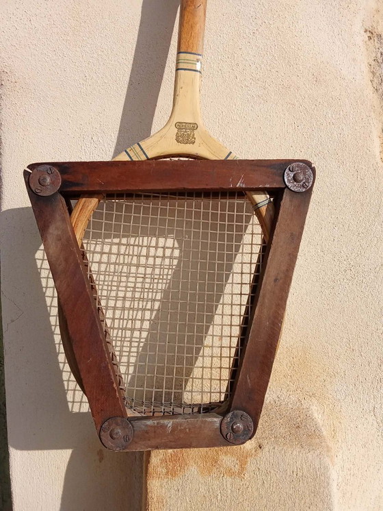 Image 1 of Vintage wooden tennis racket – Wisden / Triumph / Cadet – Made in England