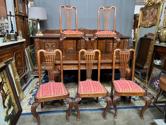Set di 5 sedie in stile Chippendale. – Sedie da pranzo (photo 7 of 7)