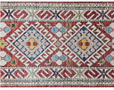 Handgeknüpfter orientalischer Kazak-Teppichläufer aus Wolle, Korallenminzgrün, 64 x 205 cm