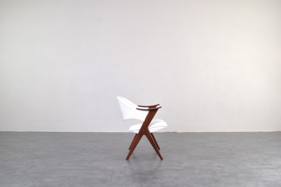 Norwegian Teak Armchair Model Blinken by Sigurd Ressell for Rastad & Relling, 1950s. – Dining chairs, Textile (photo 3 of 11)