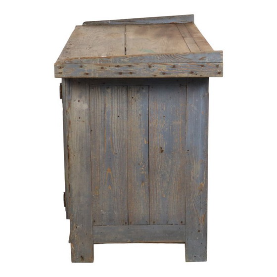 Image 1 of Characterful Old Blue Workbench Sideboard