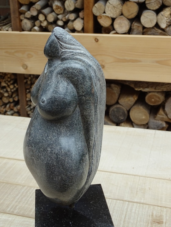 Image 1 of Statue Brazilian Soapstone On Pedestal