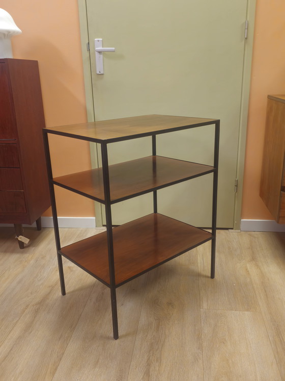 Image 1 of Vintage Sidetable Stellingkast Opbergkast Platenspeler Audiomeubel Kast Boekenkast 