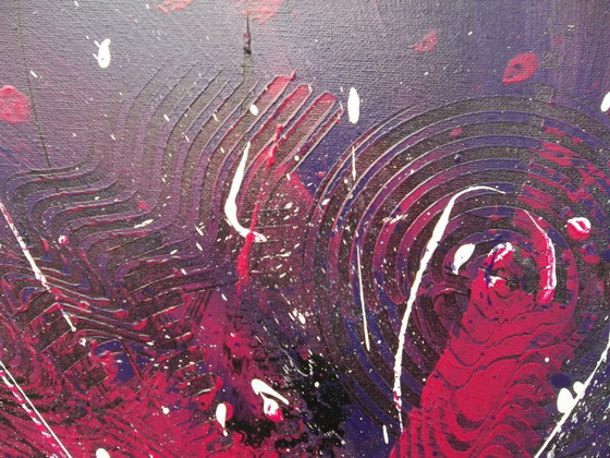 Image 1 of Origineel schilderij van de schilder 2Luss'Art – "Night Drift" – Formaat 60x60 cm