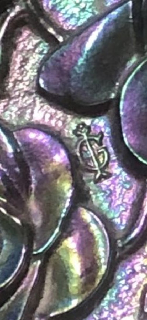 Image 1 of Art Deco Schale Karnevalsglas