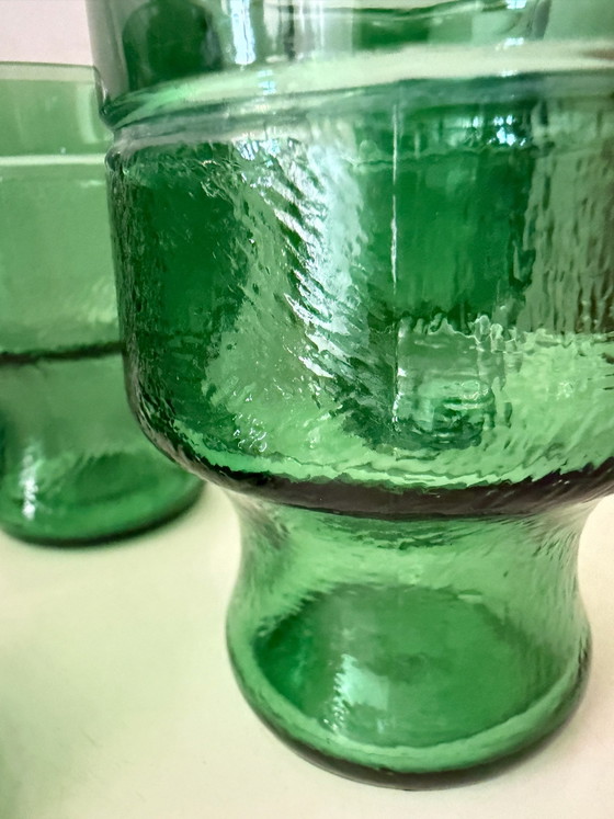 Smaragdgroene glazen Italiaan barware – Glazen & Karaffen (photo 5 of 6)