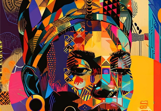 Image 1 of Ana María - Mujer Afro - Litografía del Artista