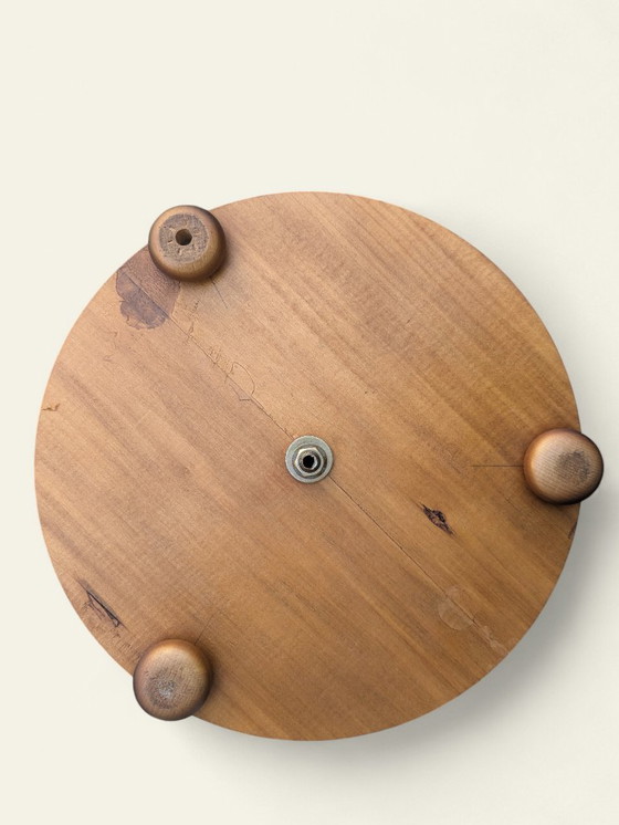 Image 1 of Rarità! Portavasi vintage in legno massello, tornito e decorato a mano, elegante, mai usato.