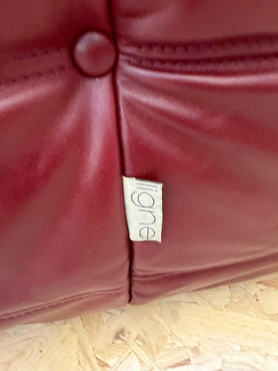 Togo Divani 2 posti Ligne Roset in pelle rosso bordeaux di Stolz (foto 11 di 11)