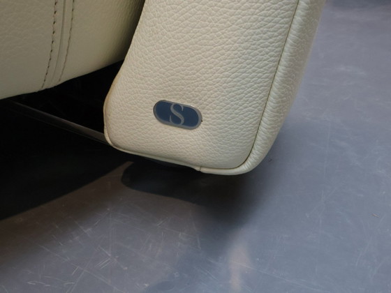 Image 1 of Sofá De Sede DS164 de piel color blanco roto