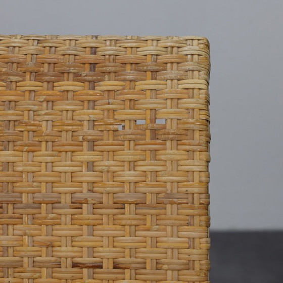 Image 1 of Rara poltrona in legno e rattan intrecciato, anni '60