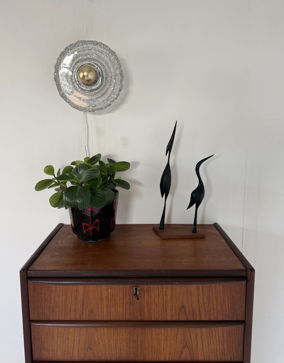 Image 1 of Applique murale vintage en verre dépoli, Peil & Putzler, années 1970