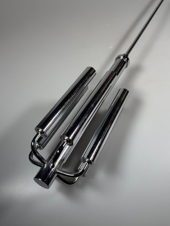 Image 1 of Kroonluchter uit de jaren 60/70 van Gaetano Sciolari voor Sciolari Chrome Design.