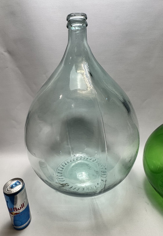 Image 1 of Satz von 2 alten Glasflaschen (VEBAU 54L & 10L, Italien)