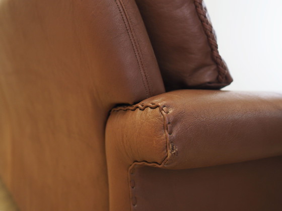 Image 1 of Canapé en cuir marron, Design danois, années 1960, Manufacture : AS Vejen Polstermøbelfabrik