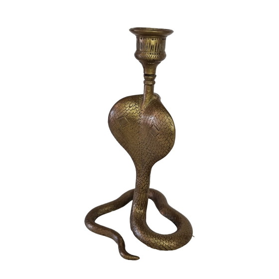 Image 1 of Chandelier vintage Cobra en laiton