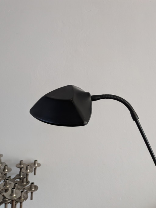 Lámpara de mesa vintage TPB negra, diseño posmoderno Memphis, Italia, años 80.