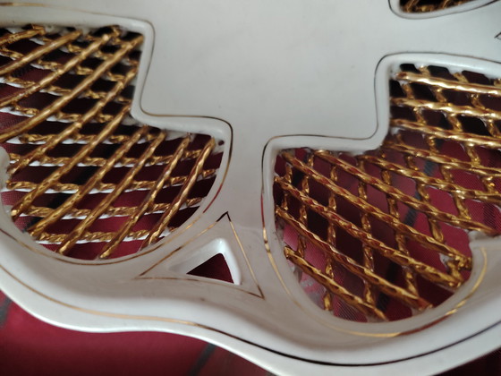 Image 1 of KSF Kirov Plant Kirow Faience Kommand met Uitsparing Jaren 60