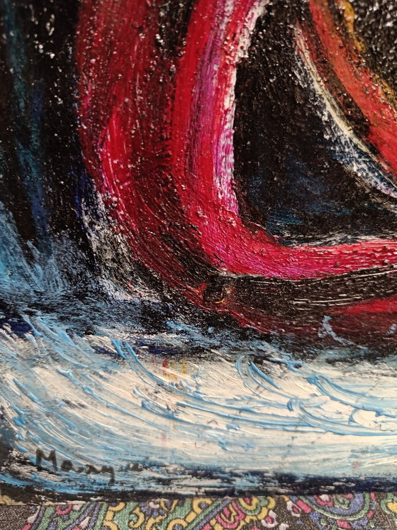 Antique Painting Informal Art Signed and Dated Italian – Paintings & Drawings, Canvas (photo 5 of 6)