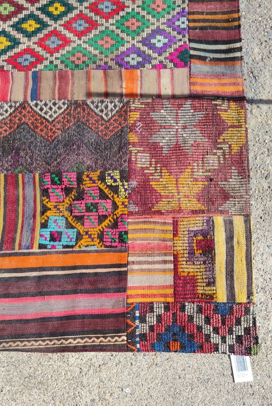 Tappeto Kelim Patchwork multicolore, 182 x 124 cm, Tappeti, Tessile, Lana, Bohemian (foto 5 di 7)