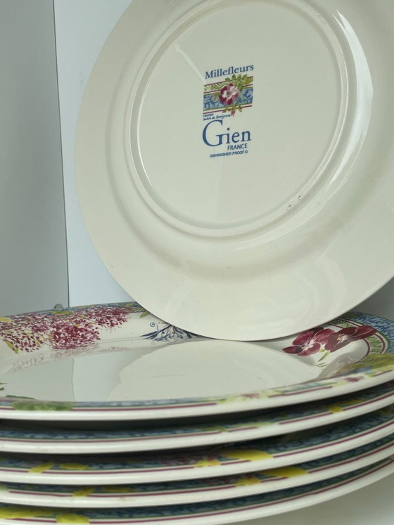 Image 1 of Gien Millefleurs - Isabelle de Borchgrave – Coffret 6 personnes + pichet