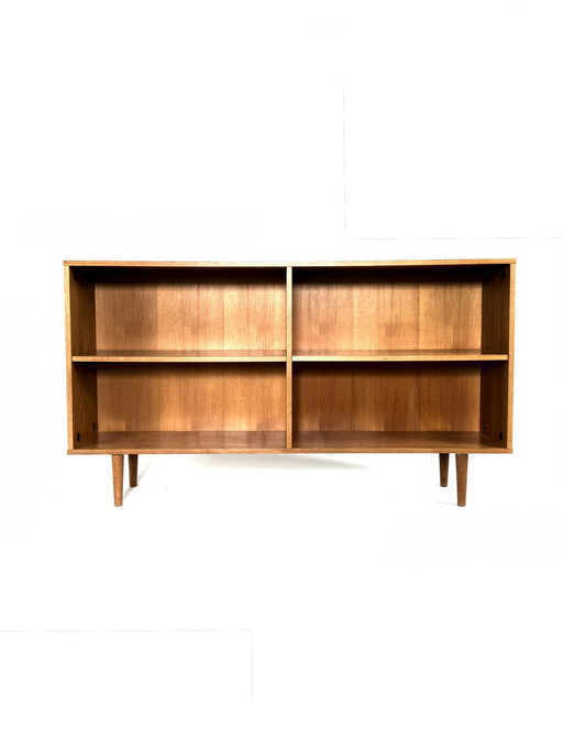 Mobile/libreria vintage danese in teak con scomparti, anni '60