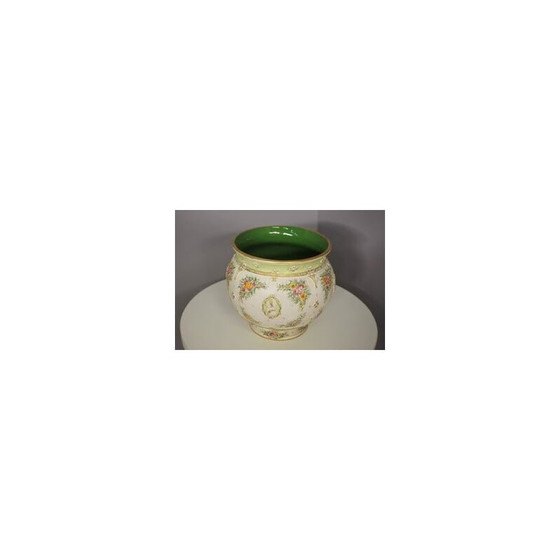 Image 1 of Vintage hand-decorated ceramic vase by G. Deruta, 1970