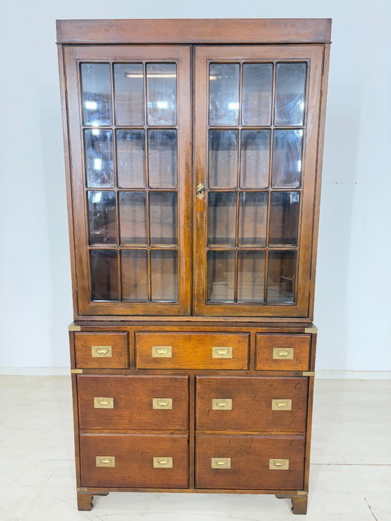 Image 1 of Vitrina de estilo colonial inglés / Vitrina de caoba / Librería / Vitrina