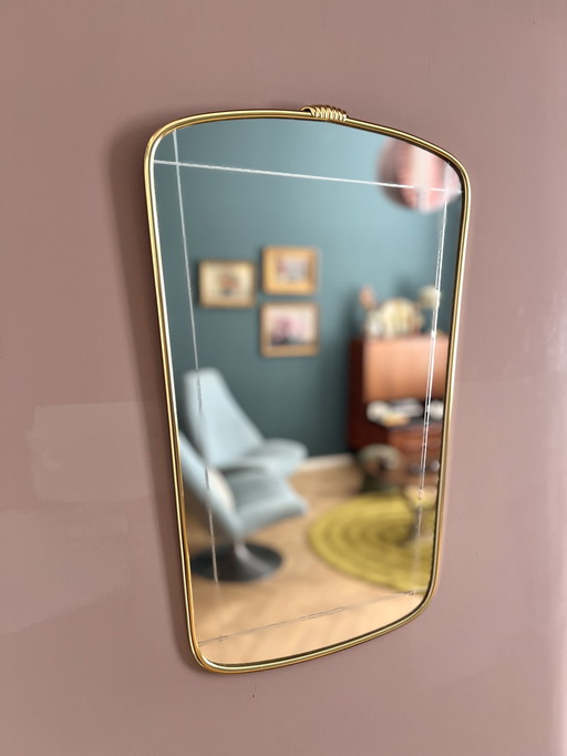 Beautiful Vintage Brass Mirror 60s/70s