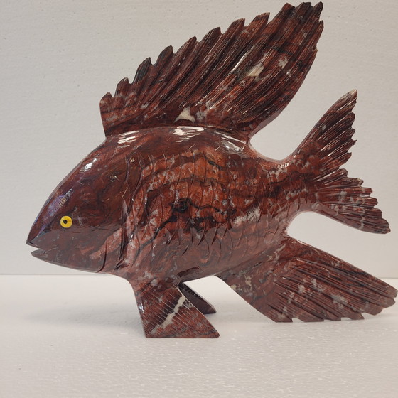 Image 1 of Coppia di pesci, diaspro rosso, XX secolo - Cina