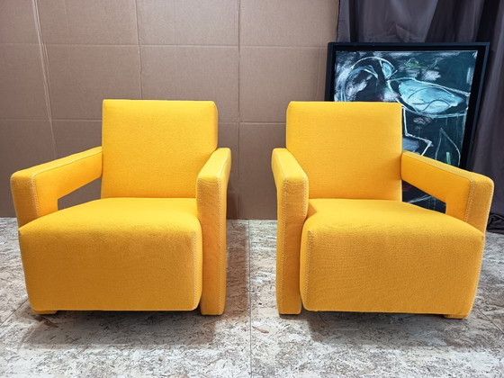 Image 1 of CASSINA 2x Poltrona 637 Utrecht 2024 (NUOVO, mai usato) in lana gialla KVDRAT € 6.600