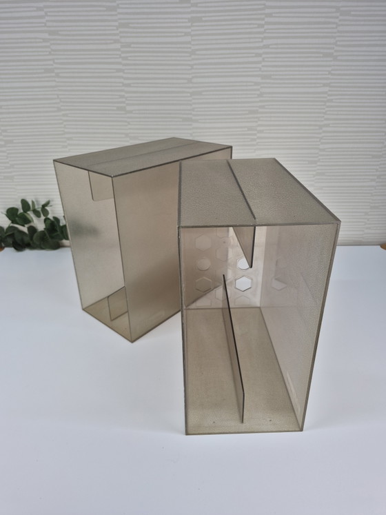 Vintage BOA Inter (2) LP holder/vinyl rack/record bin. – Shelving unit, Plastic (photo 5 of 12)